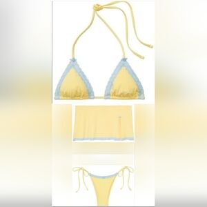 XL/XL/XL VS PINK By Frankies Bikinis Cape May Rosemary Mini Skirt Bikini Set
